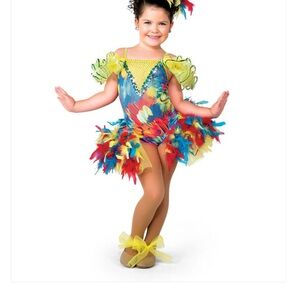 A Wish Come True Tropical Bird Costume Dance-wear Size LC large child 12/14